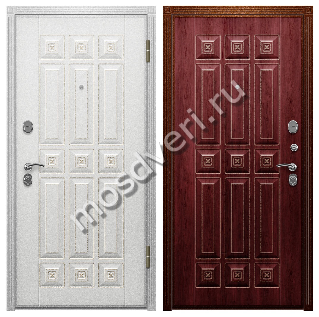 Одностворчатая входная дверь металлическая винорит + МДФ в квартиру - купить от производителя Мосдвери Одностворчатая входная дверь металлическая винорит + МДФ в квартиру